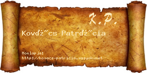 Kovács Patrícia névjegykártya